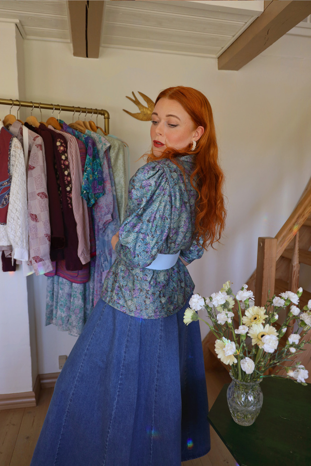 Shimmery Teal 80's Vintage Blazer Jacket | L