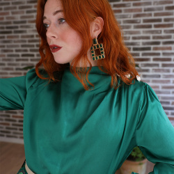 Disco Diamond Earrings | Green