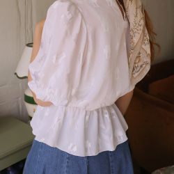 Shiny White Vintage Top | S