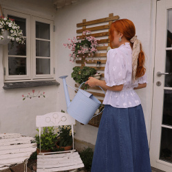 Shiny White Vintage Top | S