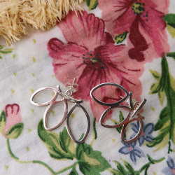 Silver Butterfly Wings Earrings