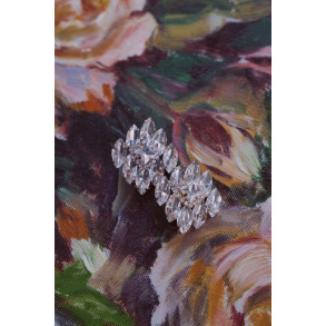 Silver Glass Clip On Earrings 