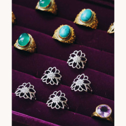 Silver Sunflower Ring