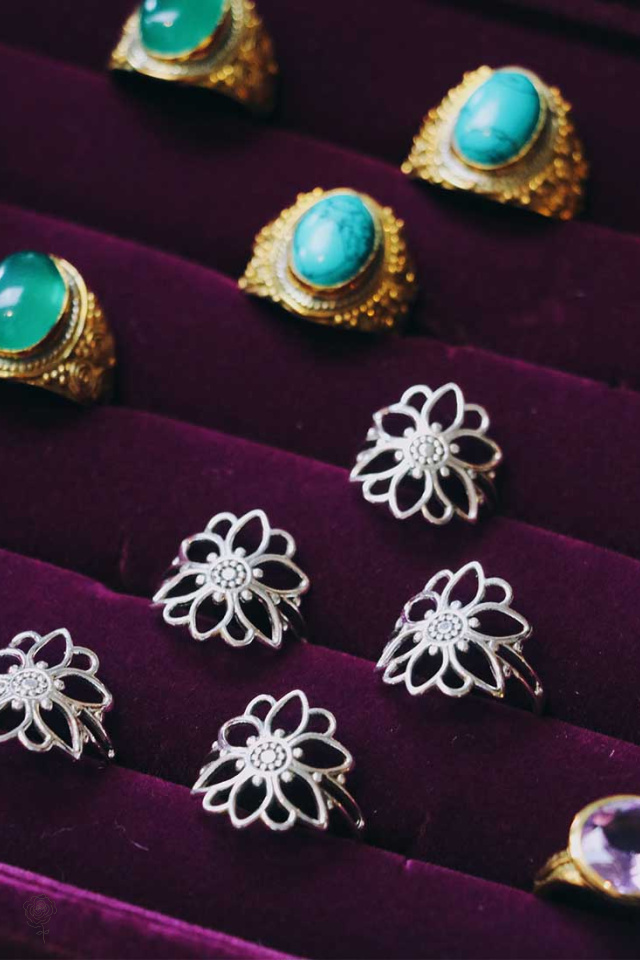 Silver Sunflower Ring