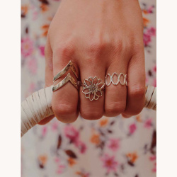Silver Sunflower Ring