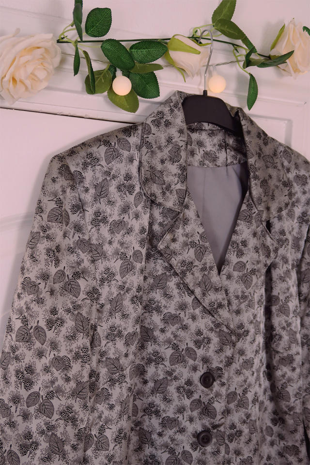 Silvery Leaf Vintage Blazer Jacket | M/L