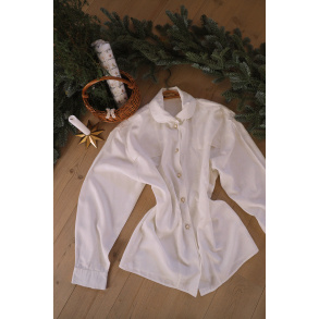 Off White Vintage Gold Button Blouse | S/M