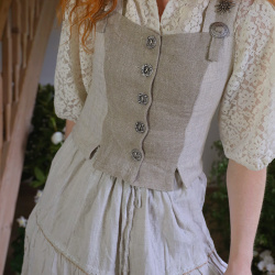 Beige Boho Cotton Skirt | S-L