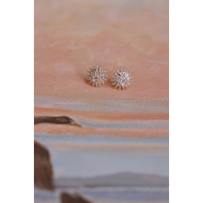 Sleepy Sun | Small Silver Studs
