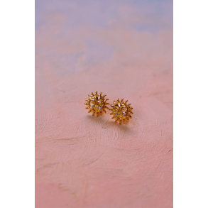 Sleepy Sun | Small Gold Studs 