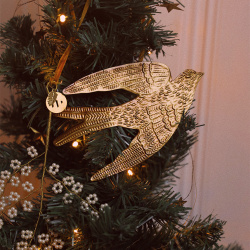 Small Brass Bird Wall Hanging