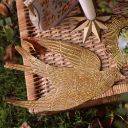 Big Brass Swallow Wall Hanging