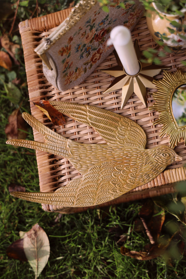 Big Brass Swallow Wall Hanging