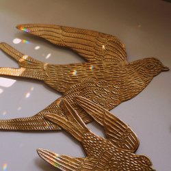 Small Brass Bird Wall Hanging