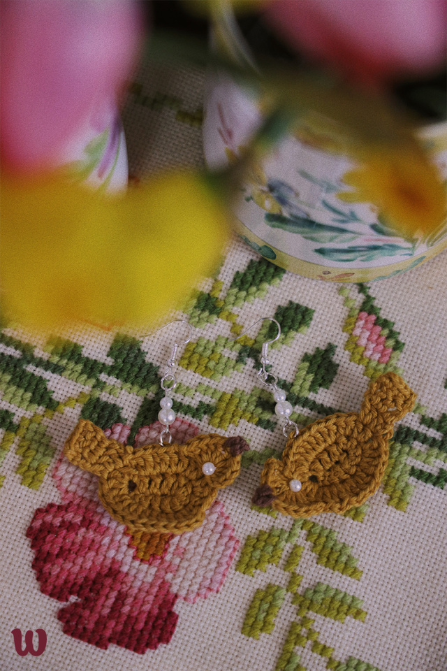 Sofie's Easter Chickens Earrings