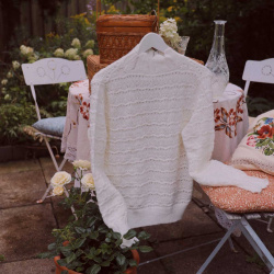 Soft White Knitted Jumper 