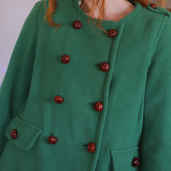 Soft Green Vintage Wool Coat | M