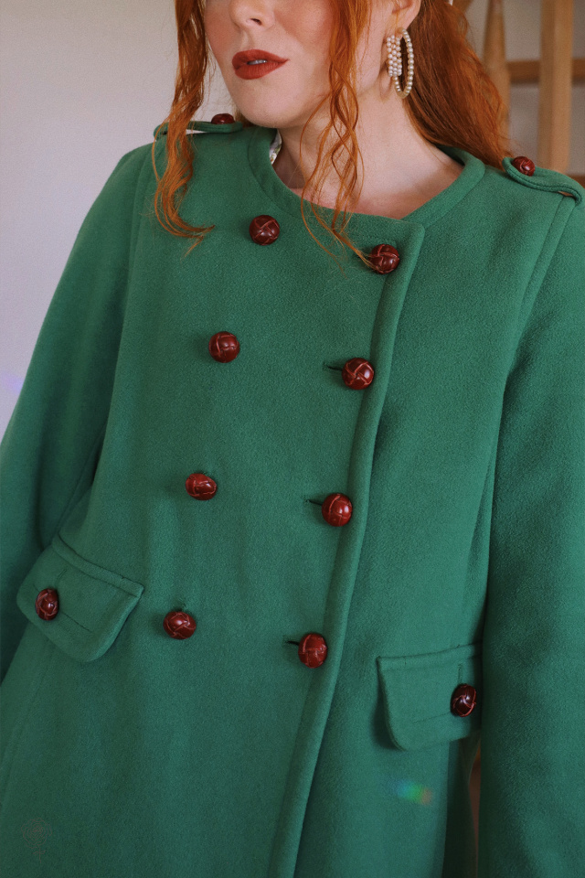 Soft Green Vintage Wool Coat | M