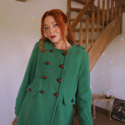 Soft Green Vintage Wool Coat | M