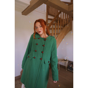 Soft Green Vintage Wool Coat | M