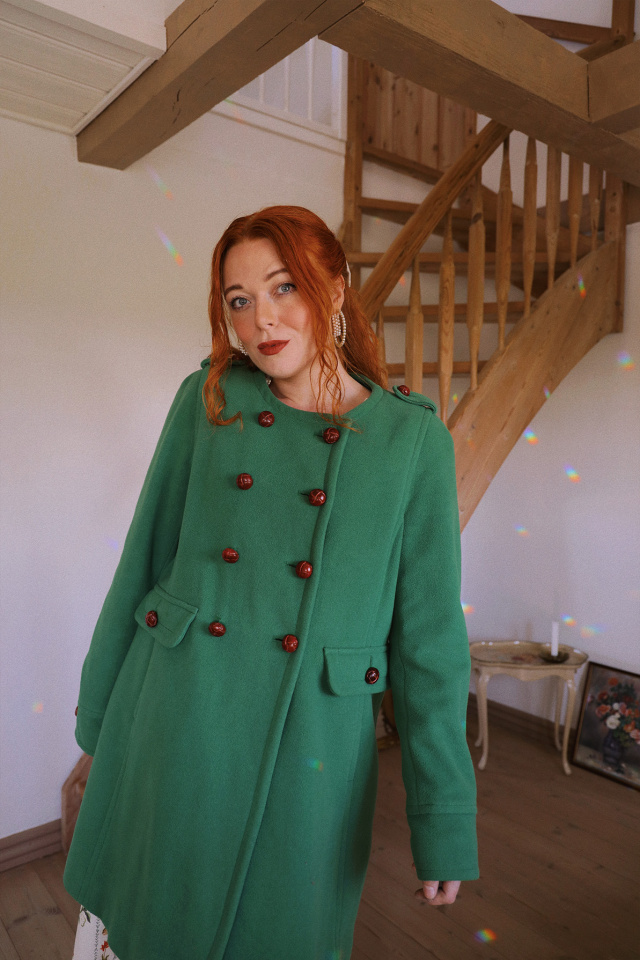 Soft Green Vintage Wool Coat | M