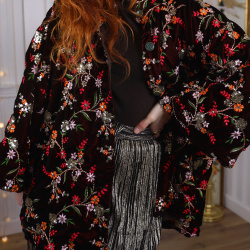 Sparkling Velvet Embroidery Sample Jacket | S/M