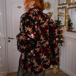Sparkling Velvet Embroidery Sample Jacket | S/M