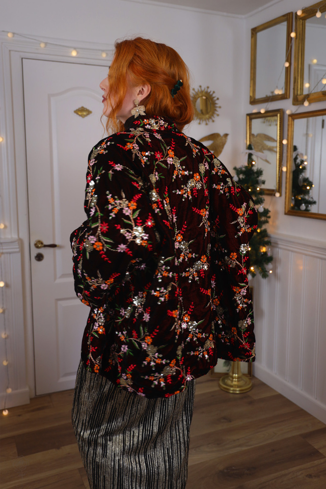 Sparkling Velvet Embroidery Sample Jacket | S/M