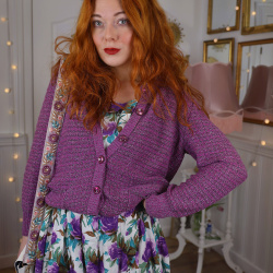 Sparkling Purple Cardigan | M