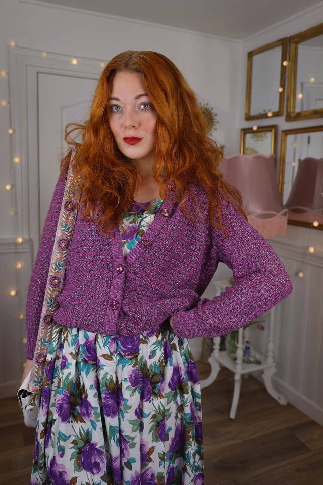 Sparkling Purple Cardigan | M