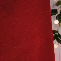 Red Gold Floral 70's Maxi Skirt | S/M