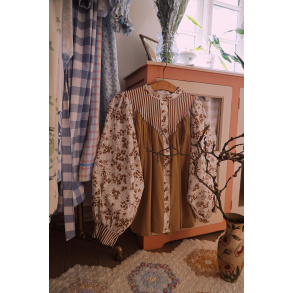 Spring Blossom Brown Blouse | S/M