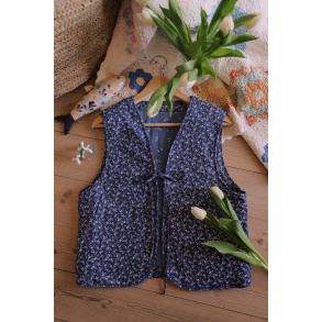Blossom Spring Blue Cotton Waistcoat