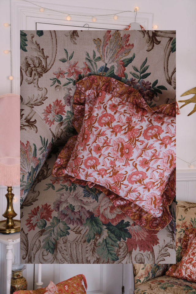 Spring Blossom Frilly Pillow Covers 