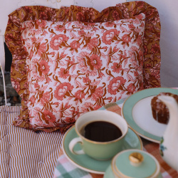 Spring Blossom Frilly Pillow Covers 