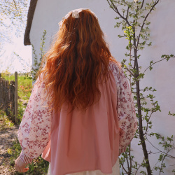 Spring Blossom Plum Blouse | S/M