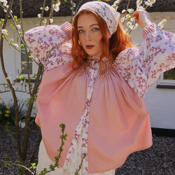 Spring Blossom Plum Blouse | S/M