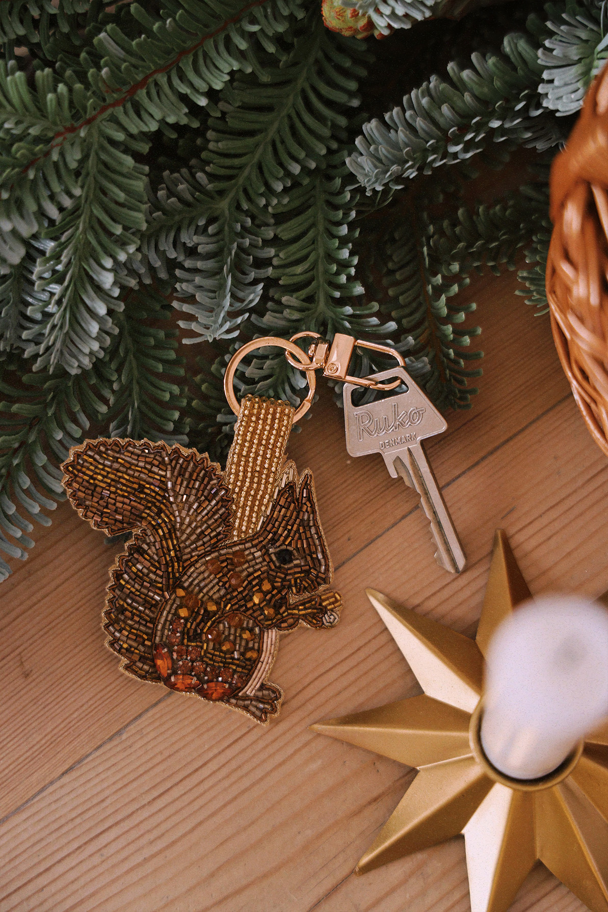 Beaded Squirrel Keychain or Bagcharm - Catalog - Bohemian Wonders