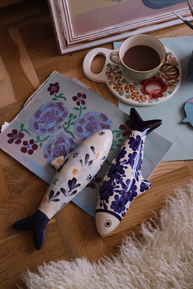 A Pair of Handpainted Fish | Wall Decorations 