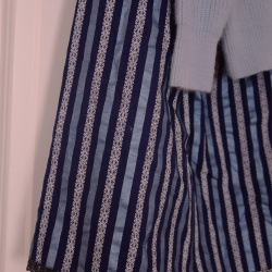 Blue Striped Vintage Skirt | M
