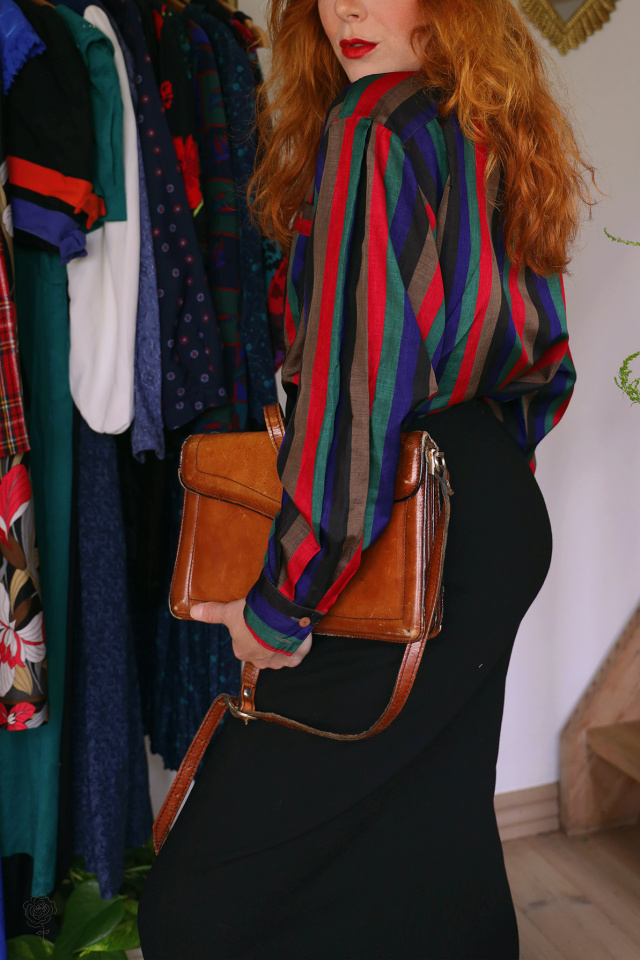 Striped Elegant Vintage Blouse | M/L