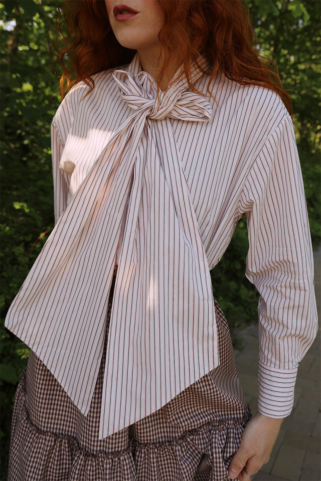 Boho Bow Office Blouse 