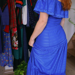 Stunning Blue 70's Vintage Gown | XS/S