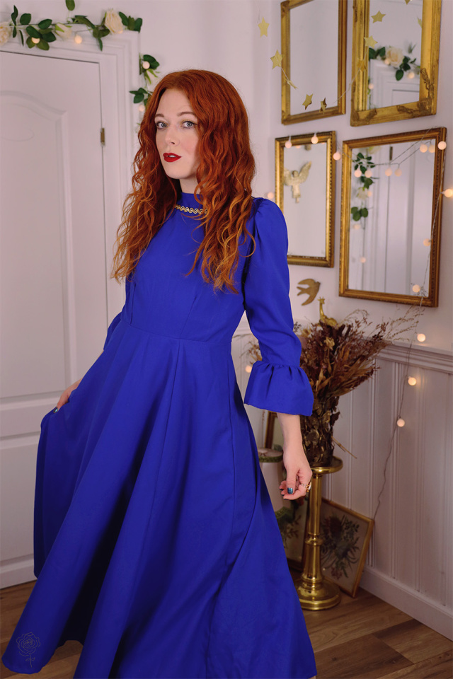 Stunning Blue Vintage Dress | M