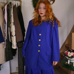 Bold Blue Vintage Blazer | L