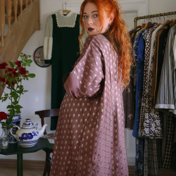 Rustic Brown Shimmer Kaftan | XL