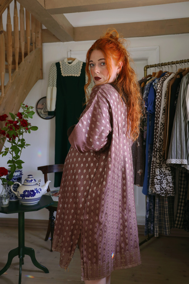 Rustic Brown Shimmer Kaftan | XL
