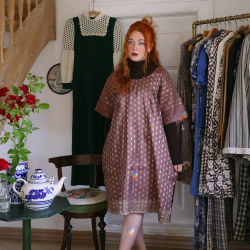 Rustic Brown Shimmer Kaftan | XL