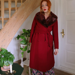 Burgundy Beaut' Vintage Wool Coat | M