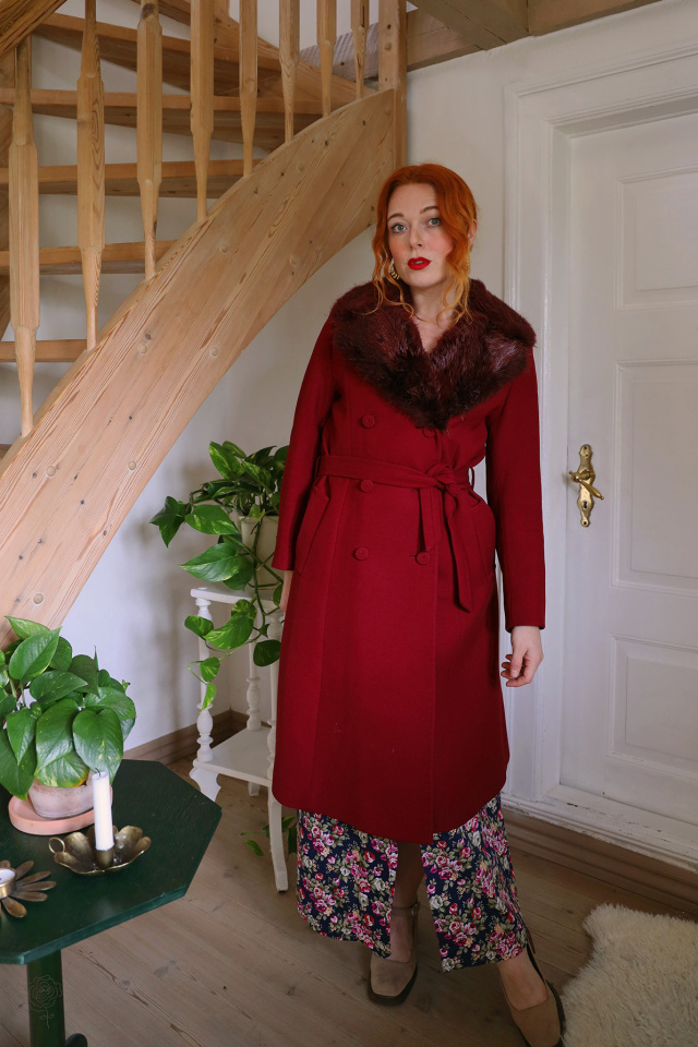 Burgundy Beaut' Vintage Wool Coat | M